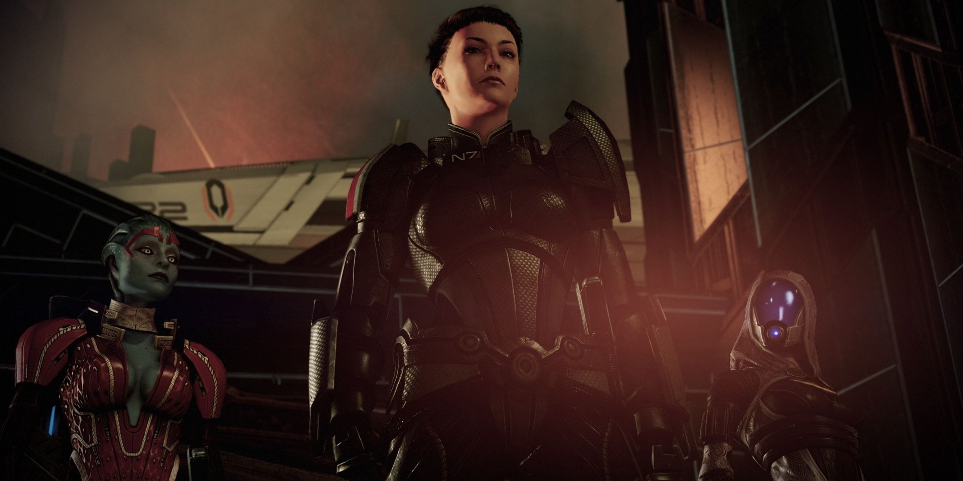 Mass Effect 2 Samara and Tali Cutscene Still Image