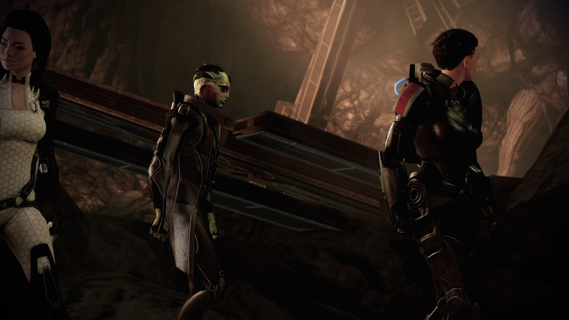Mass Effect 2 Thane and Miranda Cutscene Still Beginning of Suicide Mission