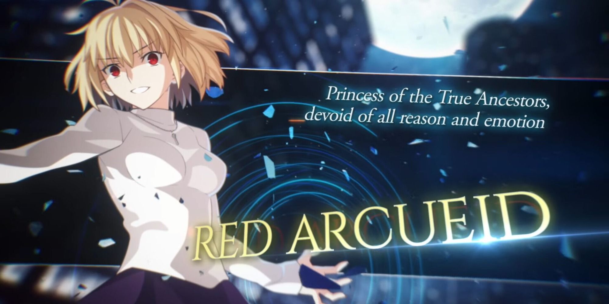 Red Arcueid character screen in Melty Blood: Type Lumina