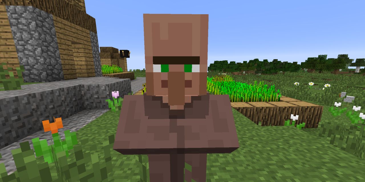 A villager in Minecraft