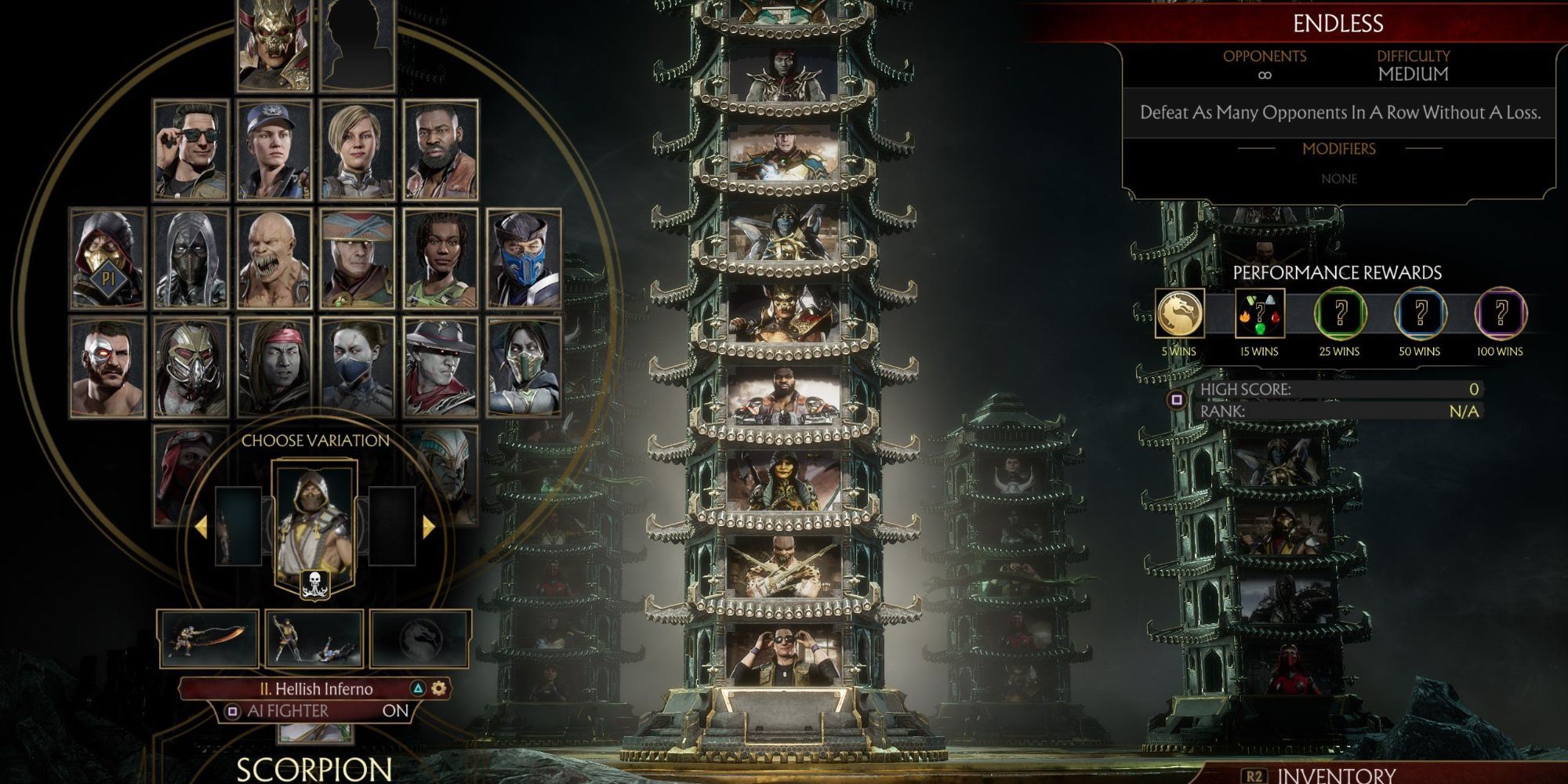 Mortal Kombat 11 Endless Tower with Scorpion