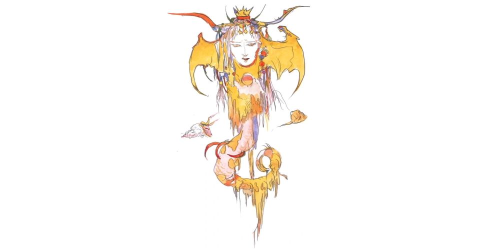 Concept art for the Queen Of Eblan from Final Fantasy 4