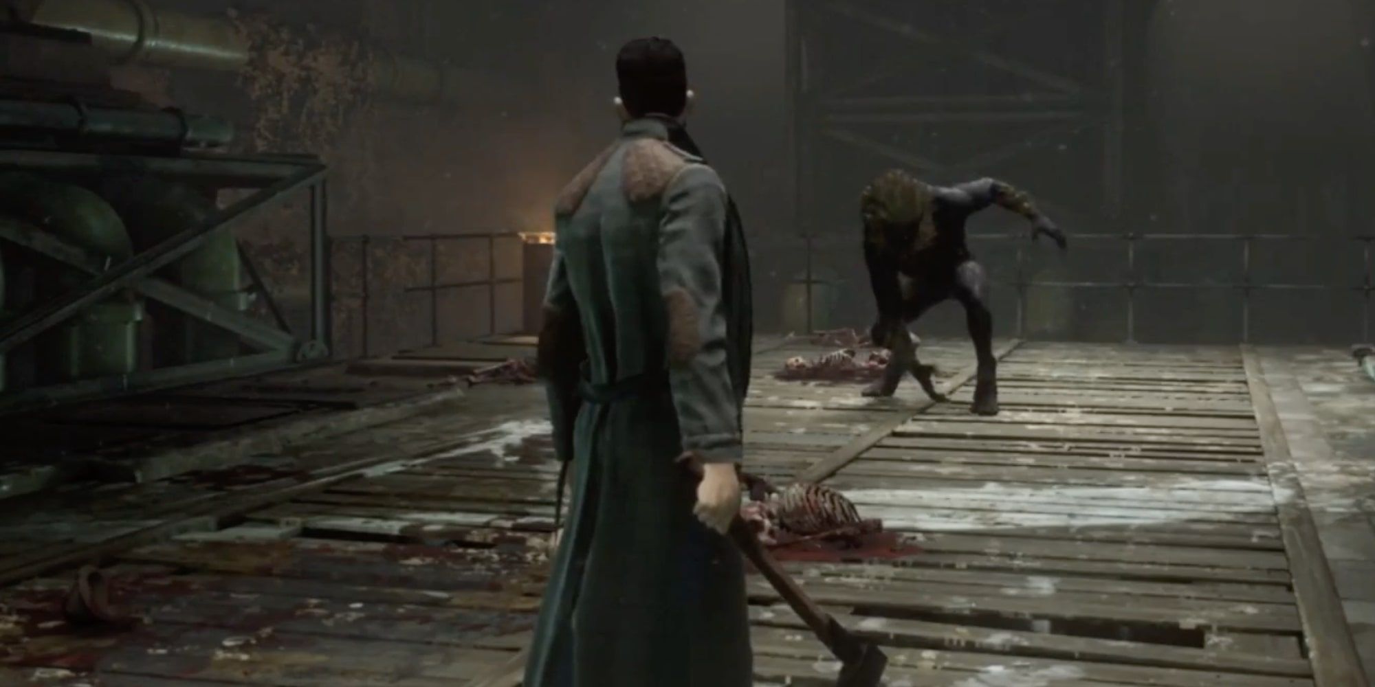 Jonathan fights the Sewer Beast In Vampyr.