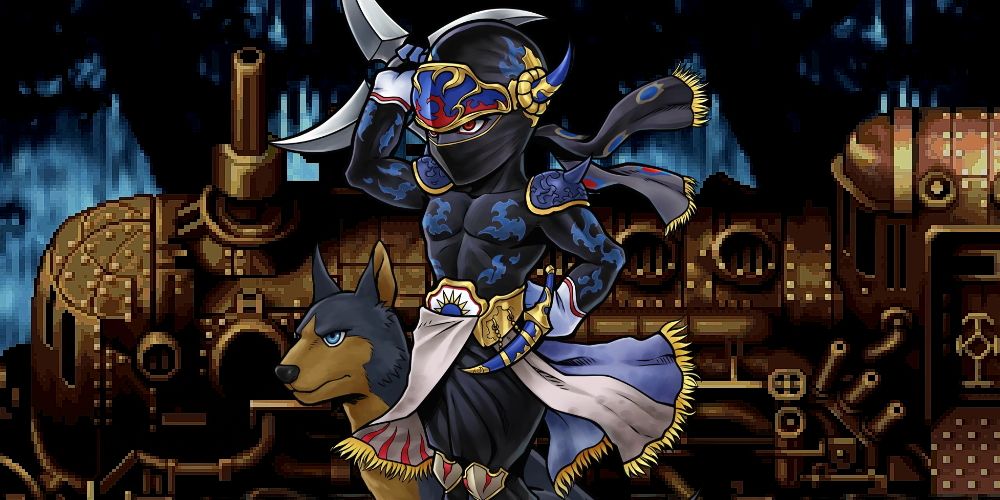 Shadow And Interceptor from Final Fantasy 6 (as depicted in Dissidia Opera Omnia)