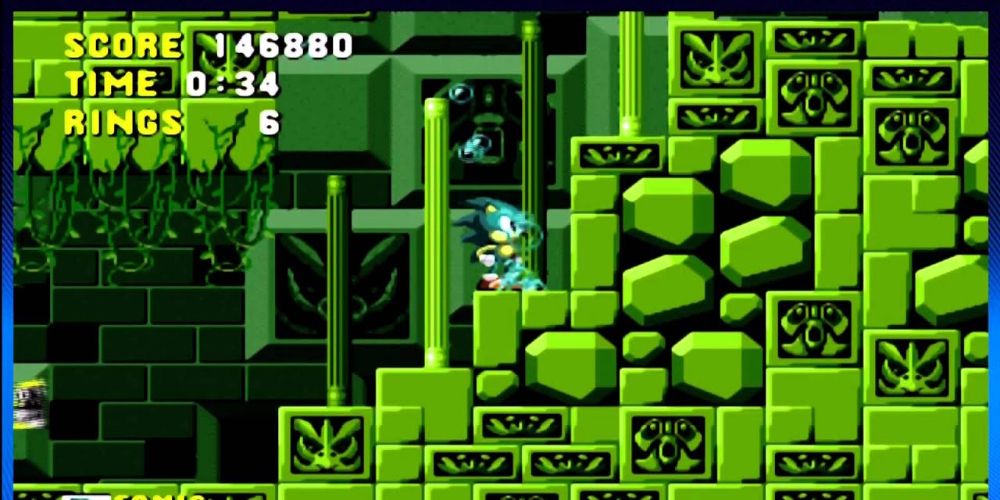 Sonic underwater in  Labyrinth Zone 1