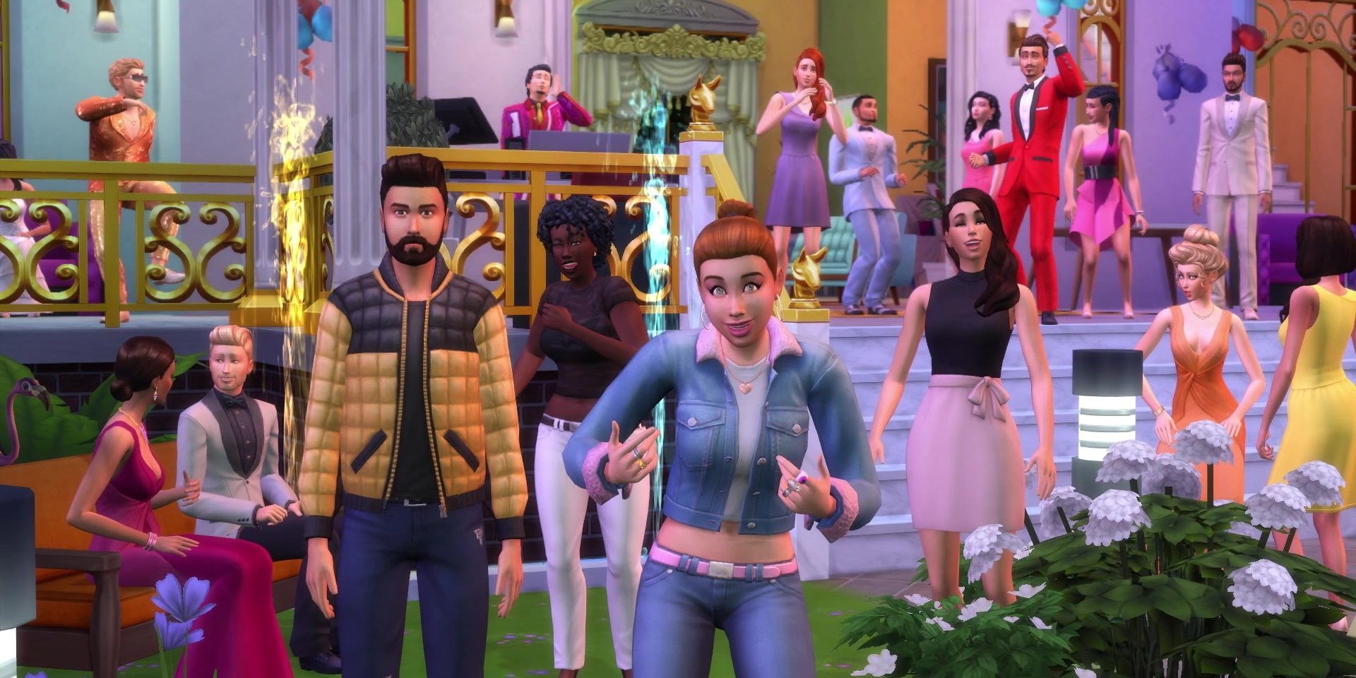 Baby Ariel hosts a grand celebrity party in The Sims 4