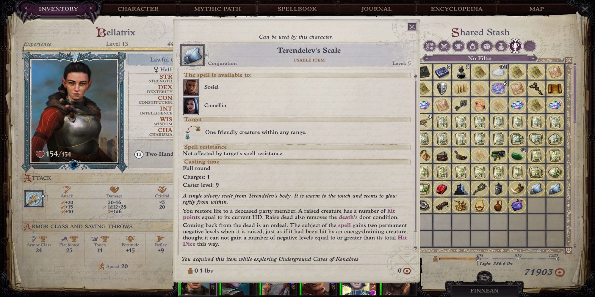 Terendelev's Scale screenshot inventory