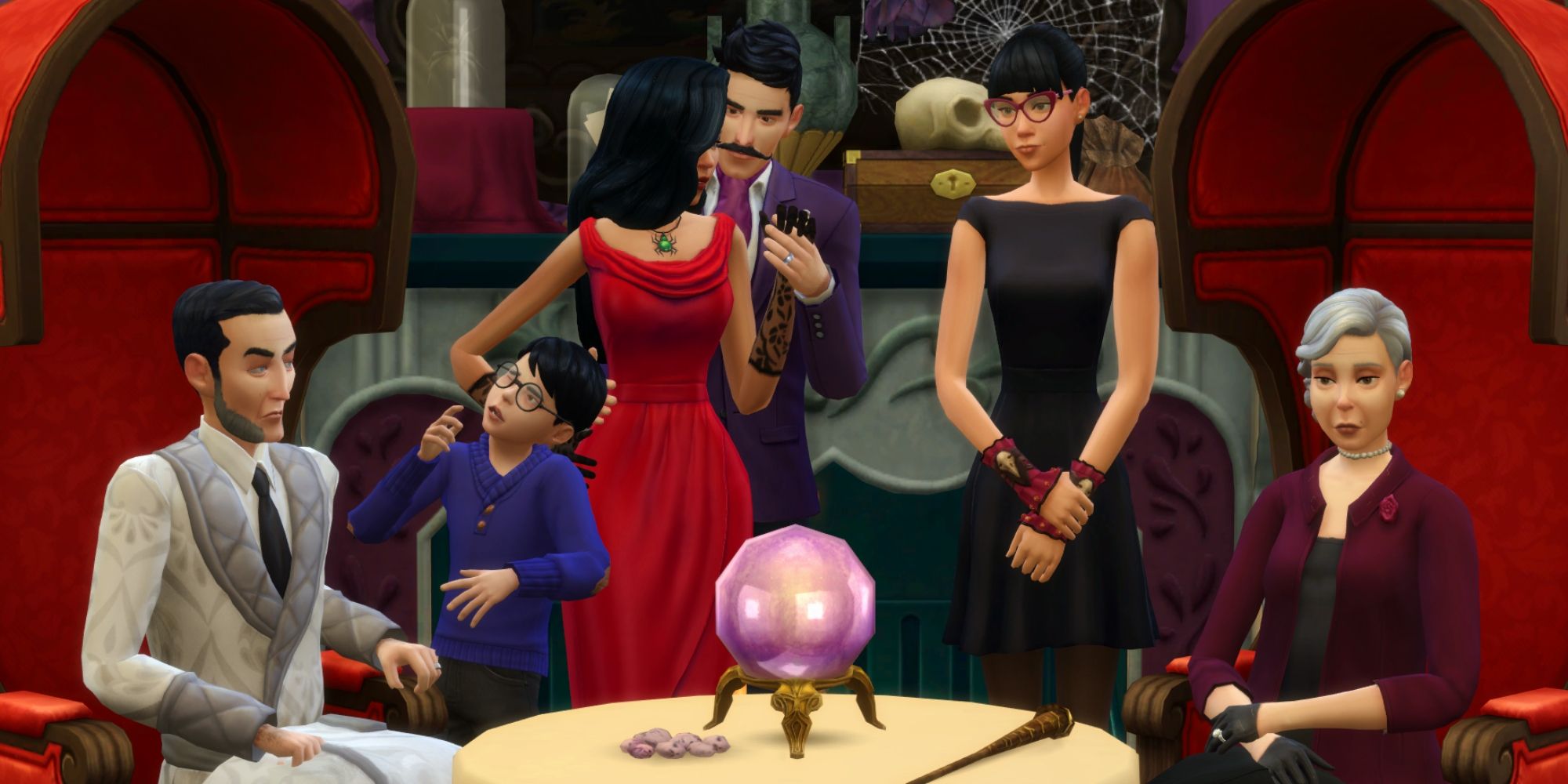 The Sims 4 Screenshot Of Goth Family Portrait