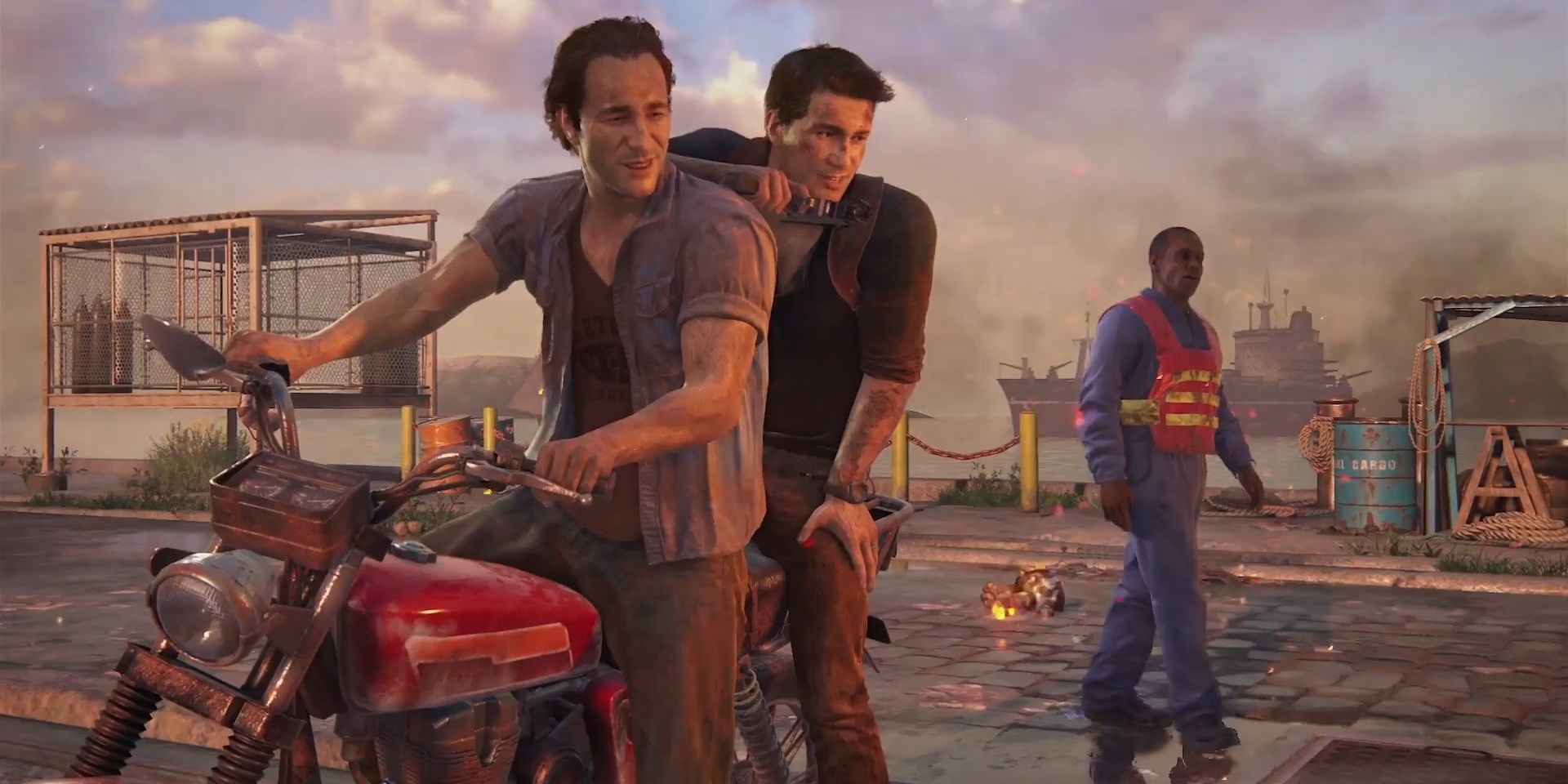 Nathan and Sam Drake in Uncharted 4