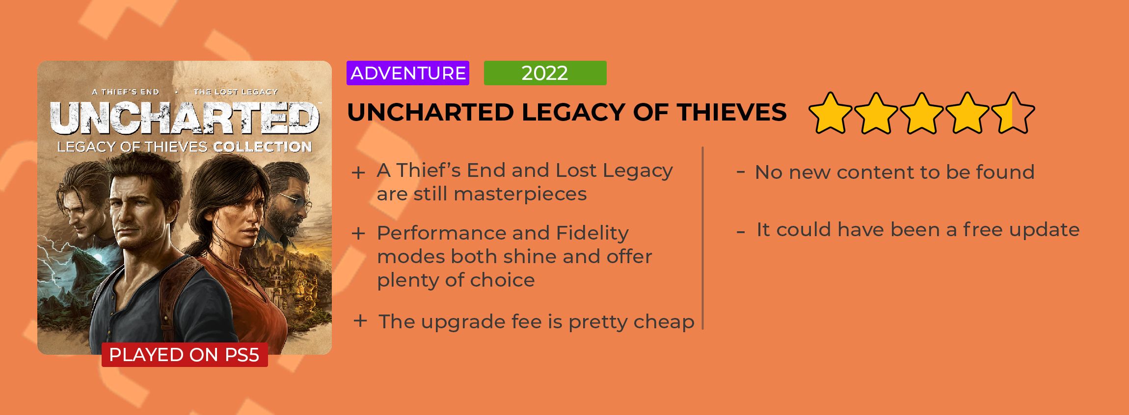 Uncharted: Legacy of Thieves Collection review for PlayStation 5