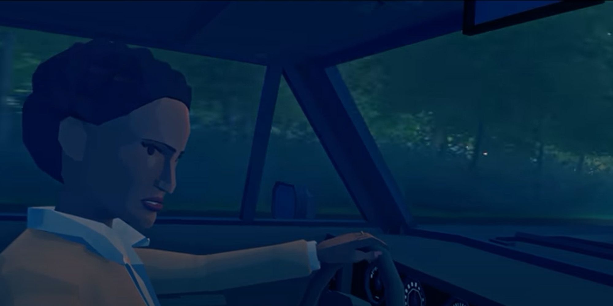 screenshot from the game Virginia featuring the  main character Anne Tarver