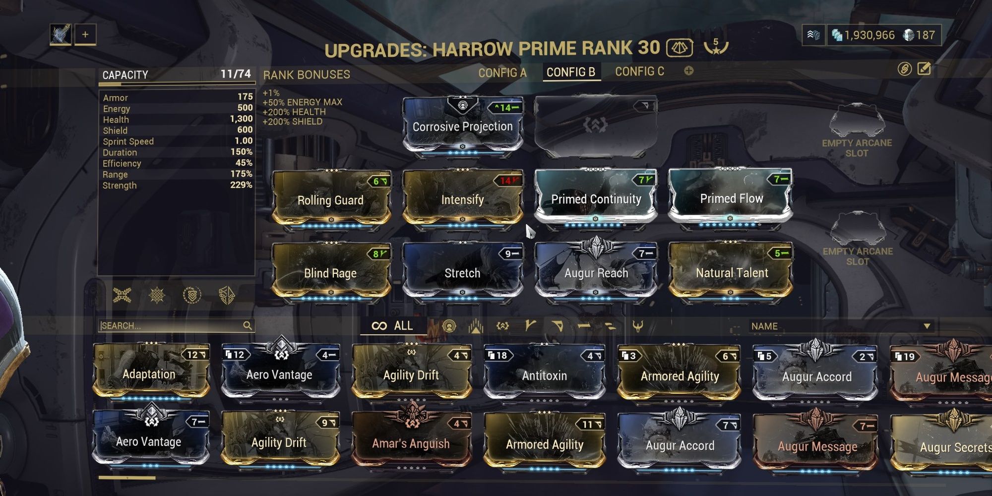 Warframe Harrow No Forma Build