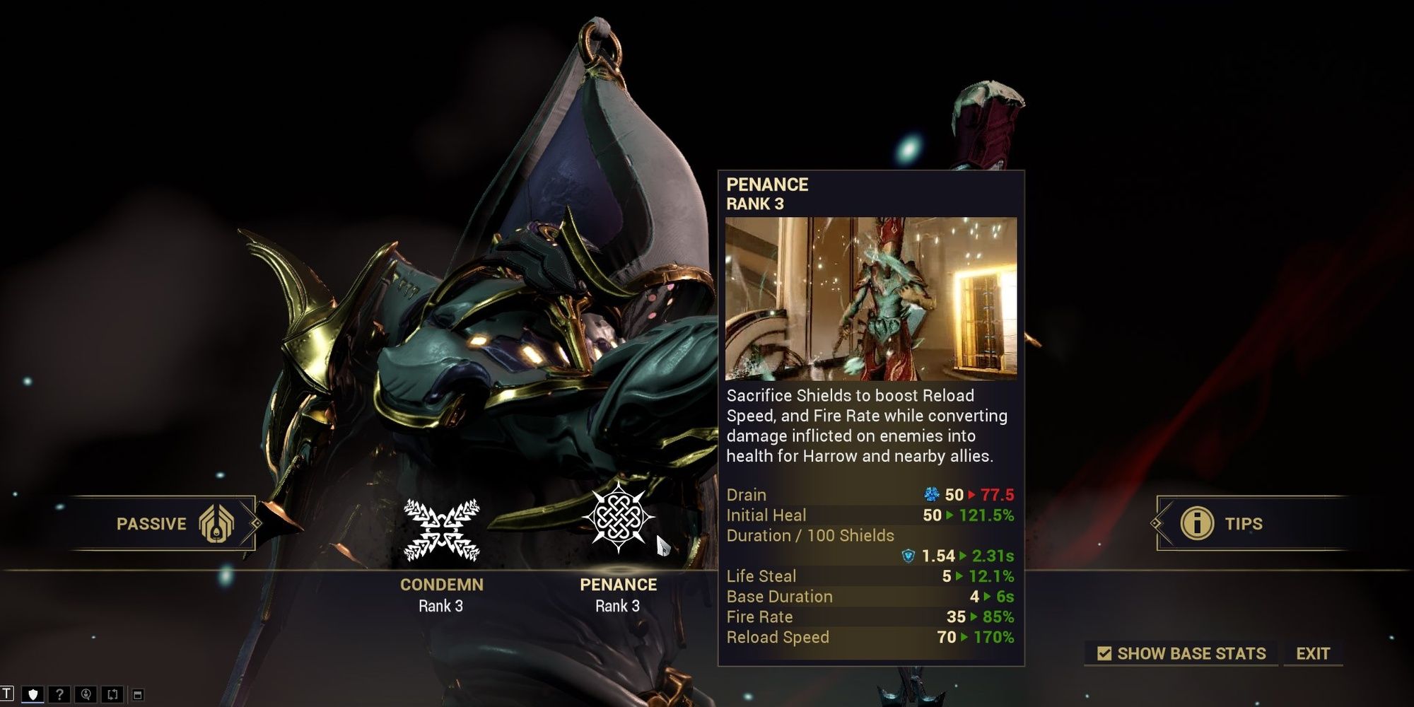 Warframe Harrow Penance Ability