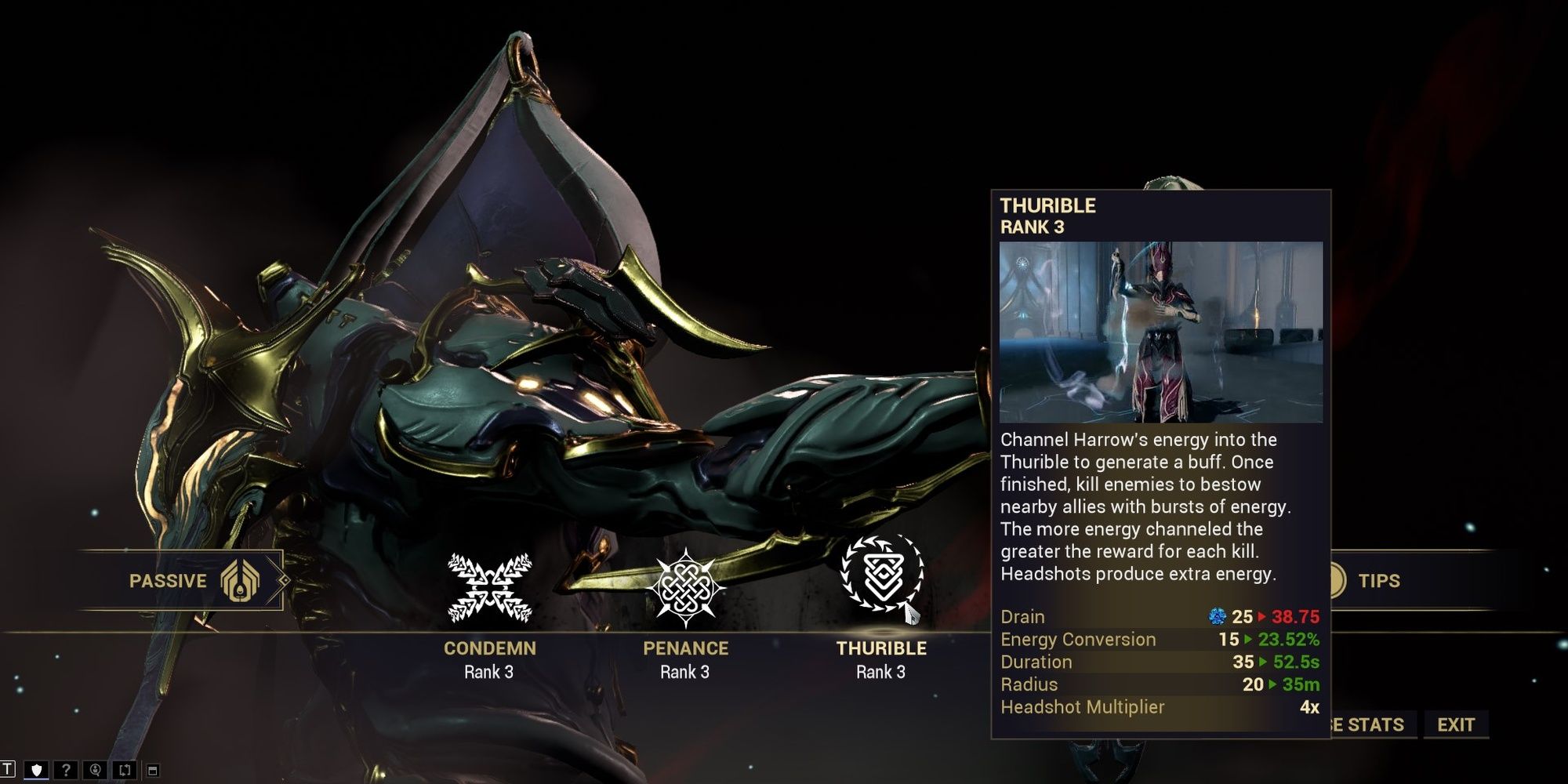 Warframe Harrow Thurible Ability