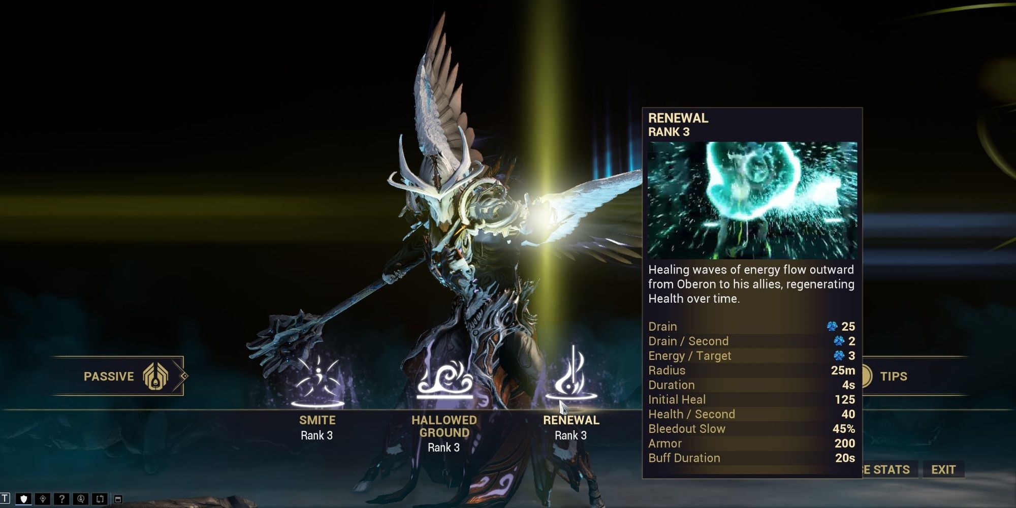 Warframe Oberon Renewal Ability