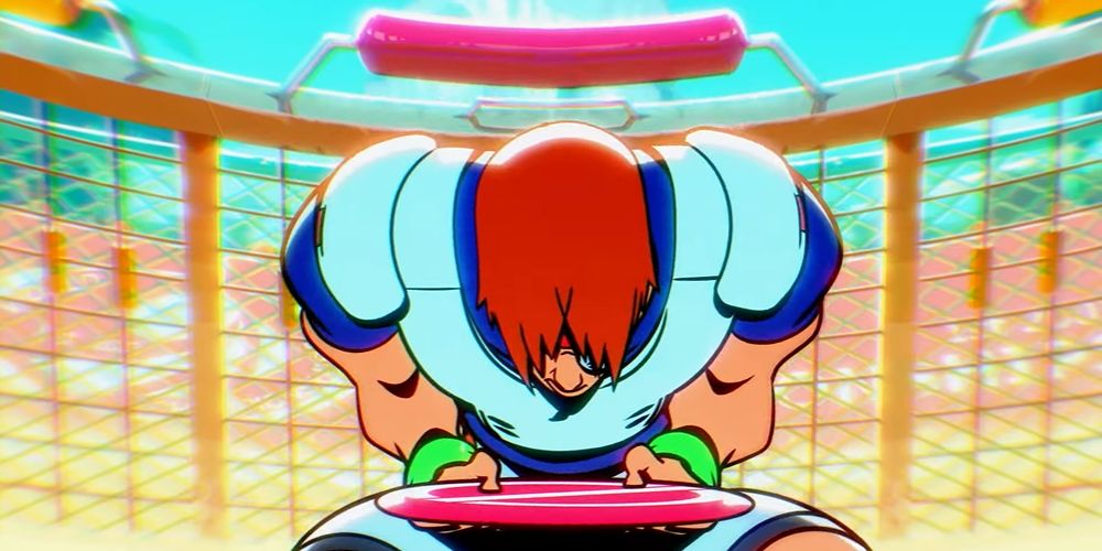 Windjammers 2: Miller holding onto the disc
