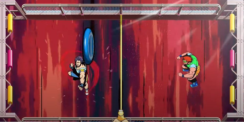 Windjammers 2: Ho counter's Wessel's super with a super of his own, popping the disc into the air