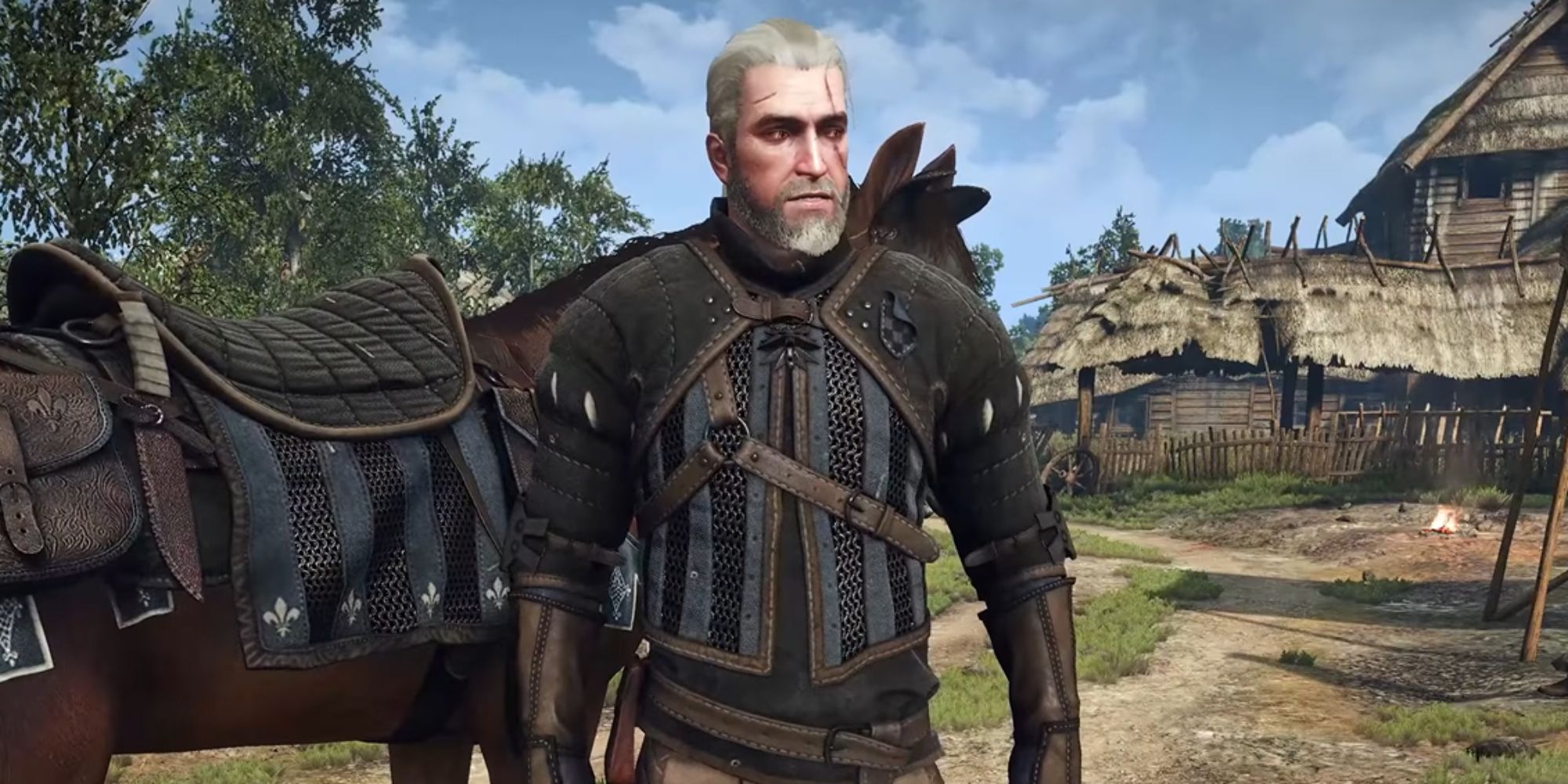 Witcher 3 Screenshot Of Geralt Wearing Temerian Armor