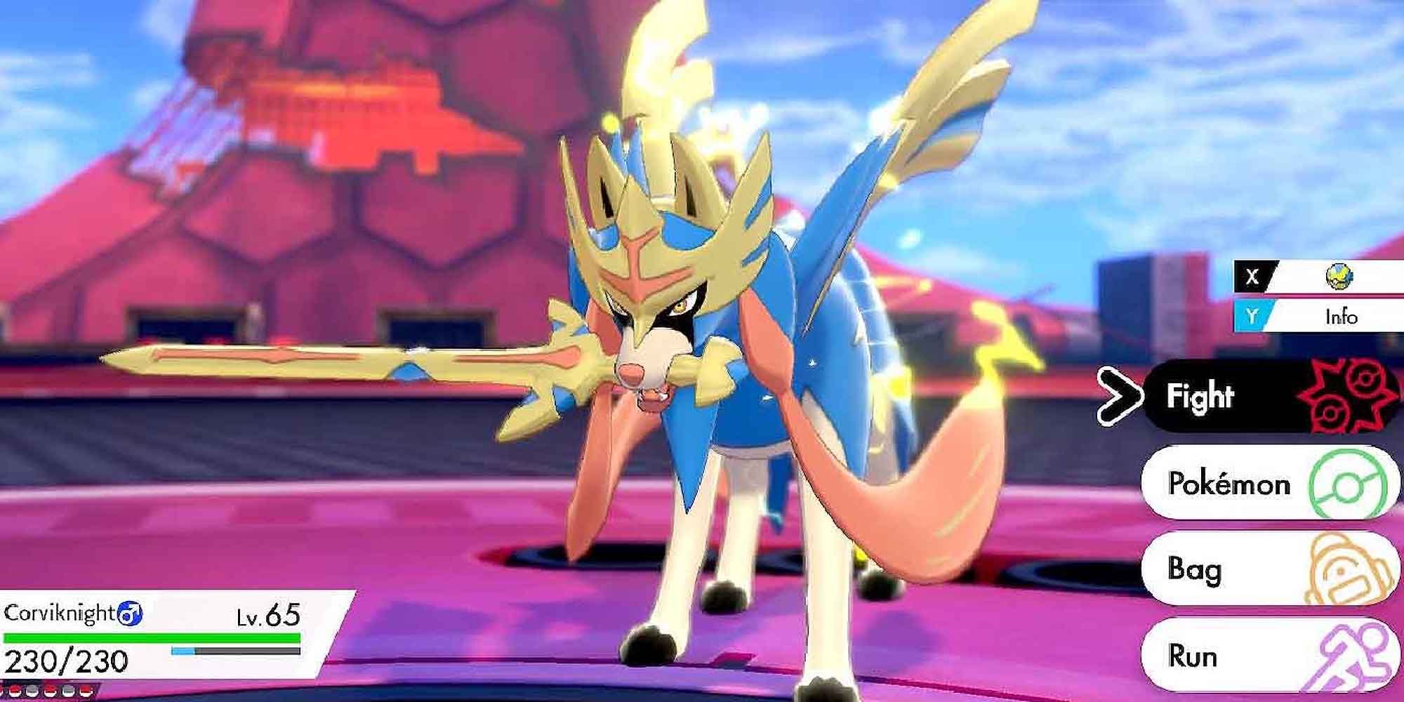 Zacian, one of the new legendary Pokemon in Sword and Shield