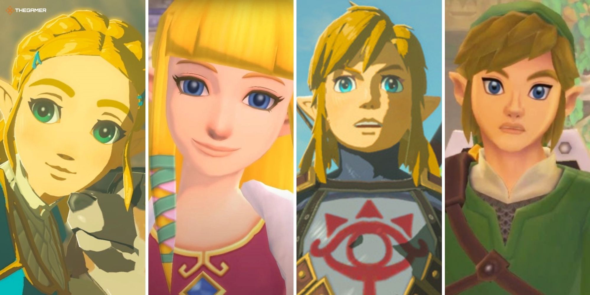 Zelda and Link from Skyward Sword and Breath of the Wild