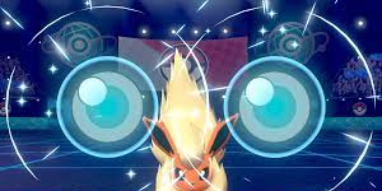 Flareon using the move Baby Doll Eyes 