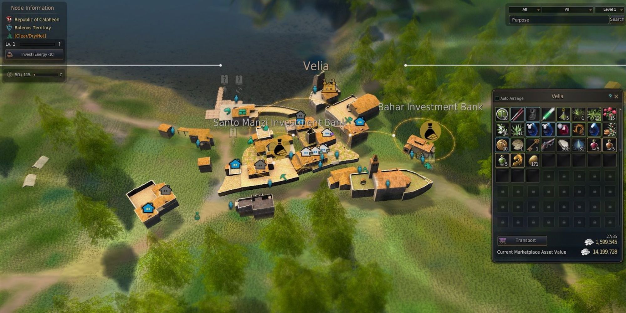 bdo village view from management screen