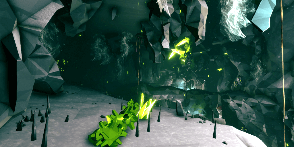 deep rock galactic radioactive exclusion zone crystals in cave