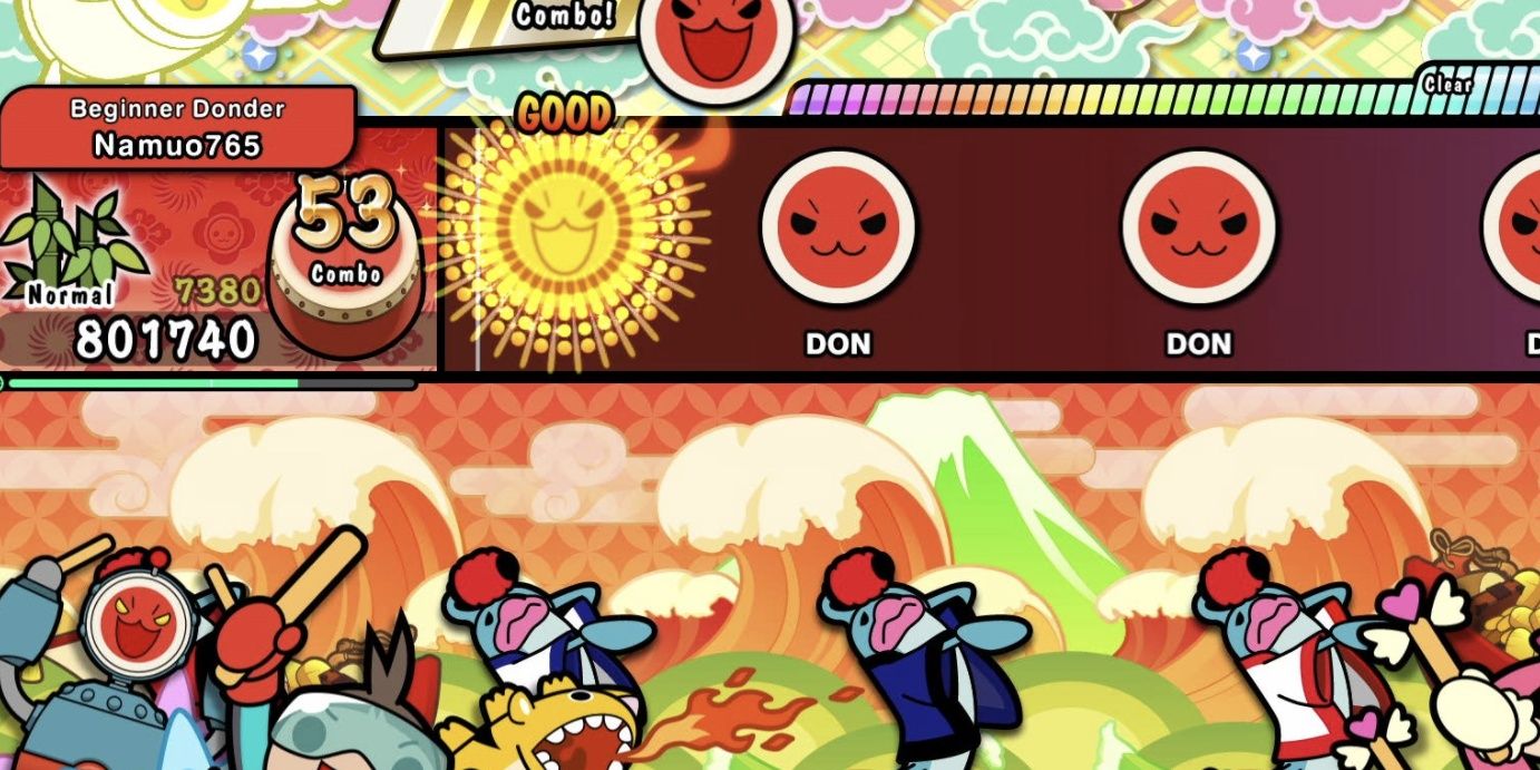 drumming to an anime song in taiko no tatsujin the drum master