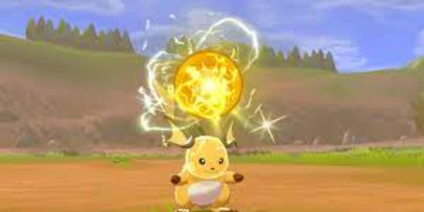 Raichu ready to hurl an electro ball at a target