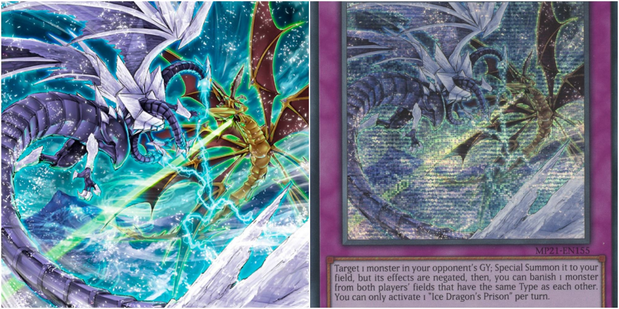 ice dragon prison card art and text