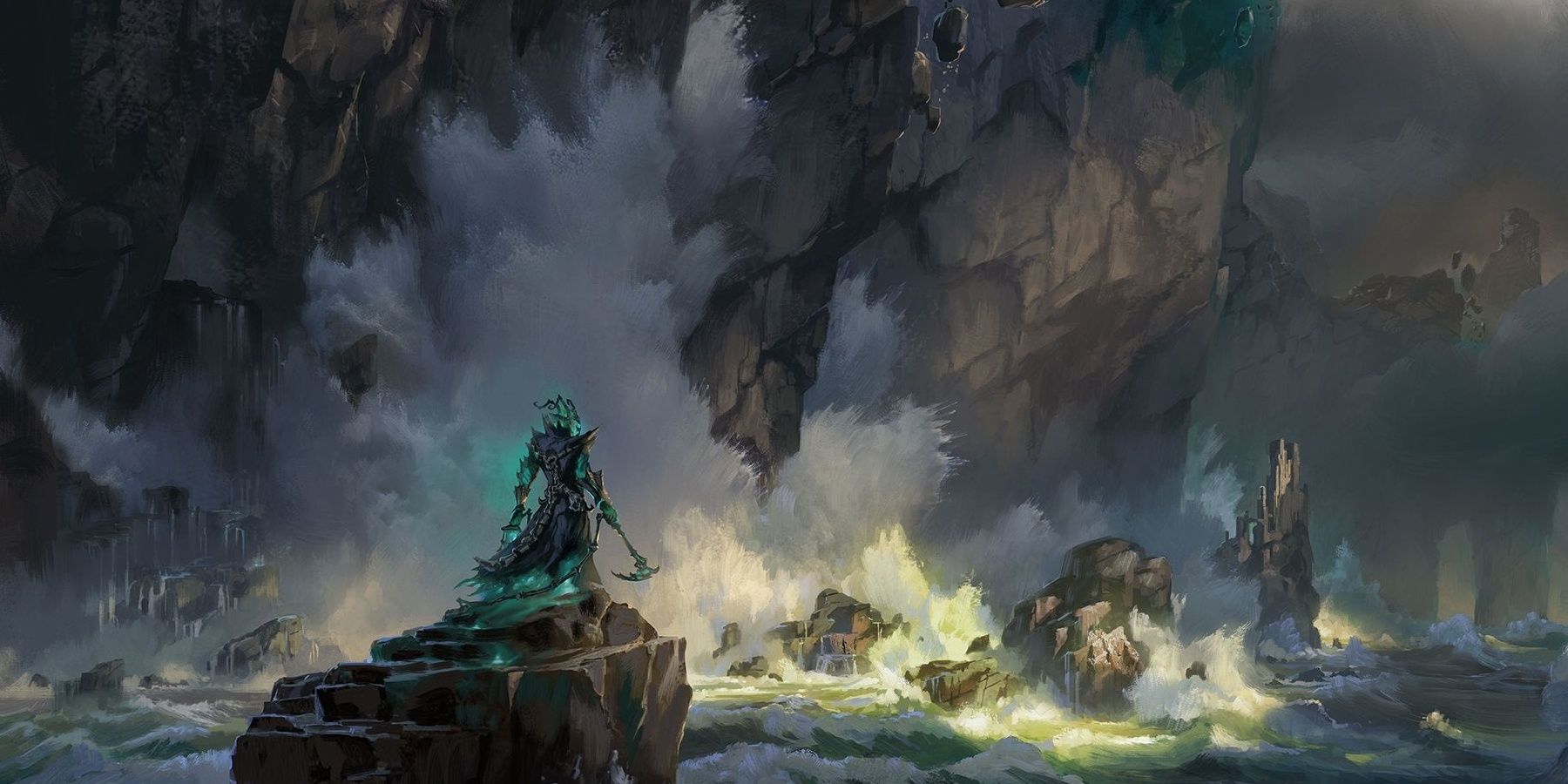 League of Legends Thresh Facing Blessed Isles Cliff Sea