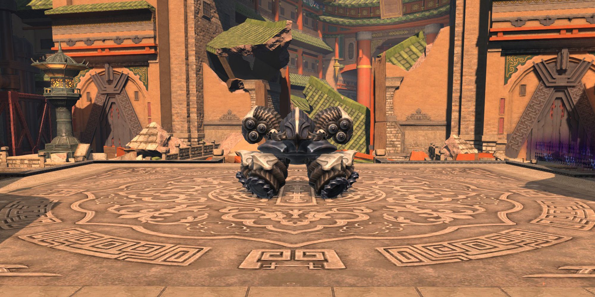 Magitek Hexadrone, the second boss of the Doma Castle dungeon