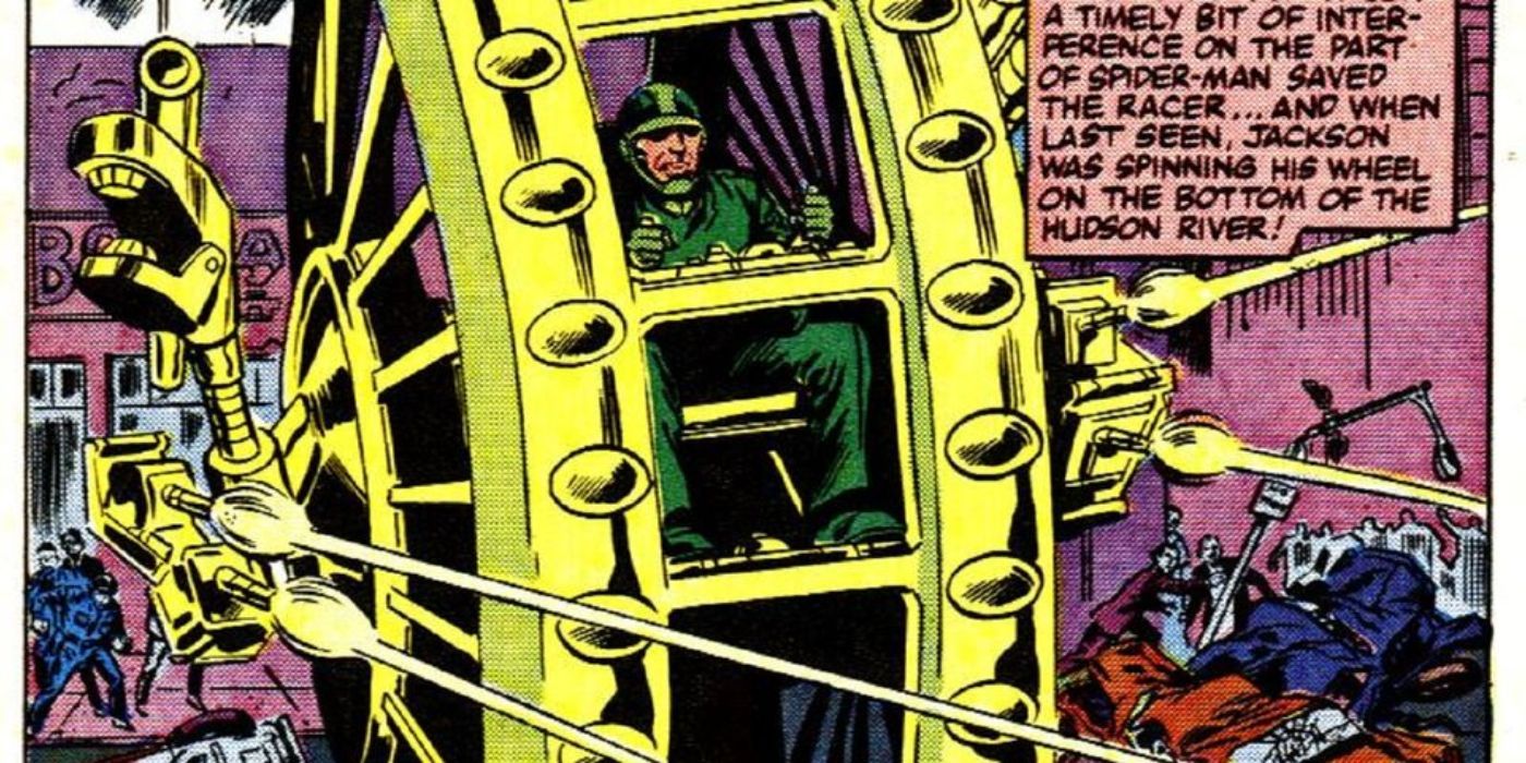 Marvel's Big Wheel rides his gigantic wheel. Why does that sound so wrong?