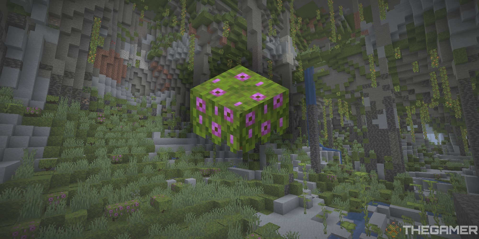Spore Blossom --> Pink Dye Minecraft Data Pack