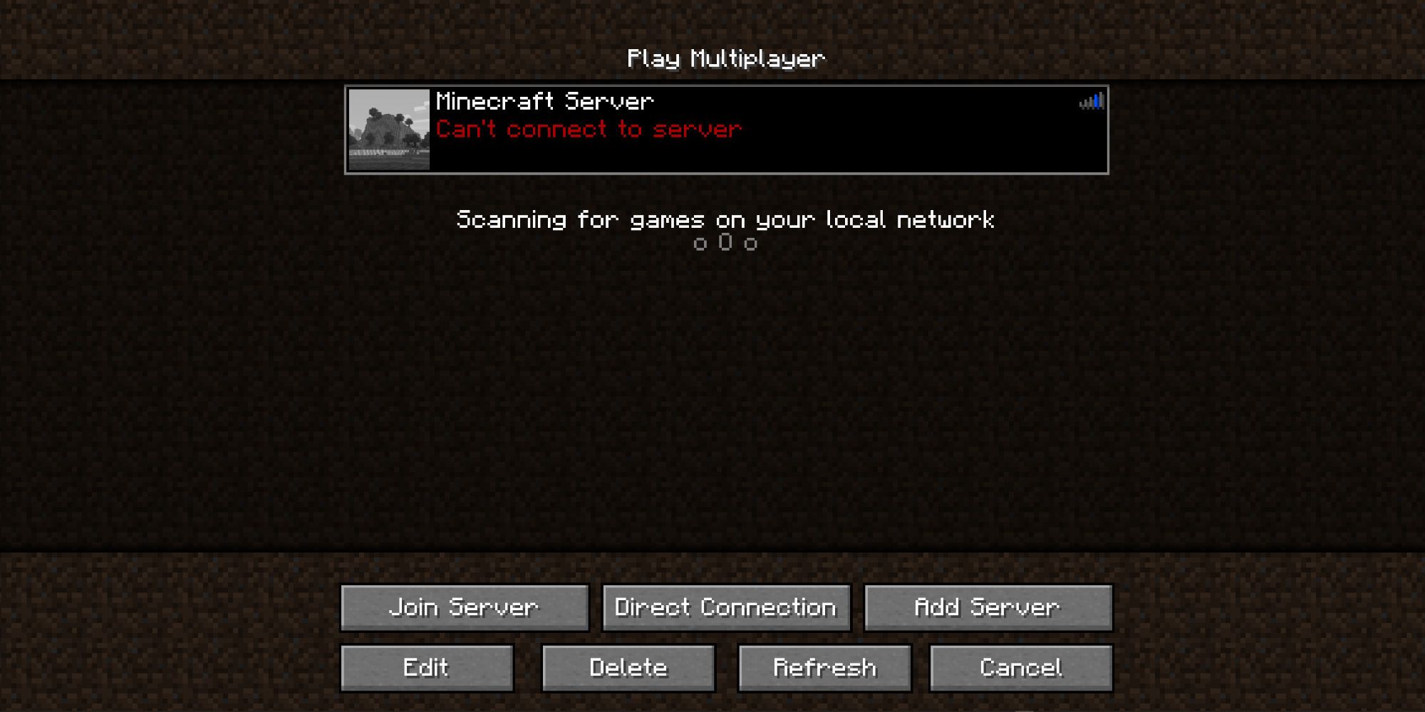 Minecraft error can't connect server