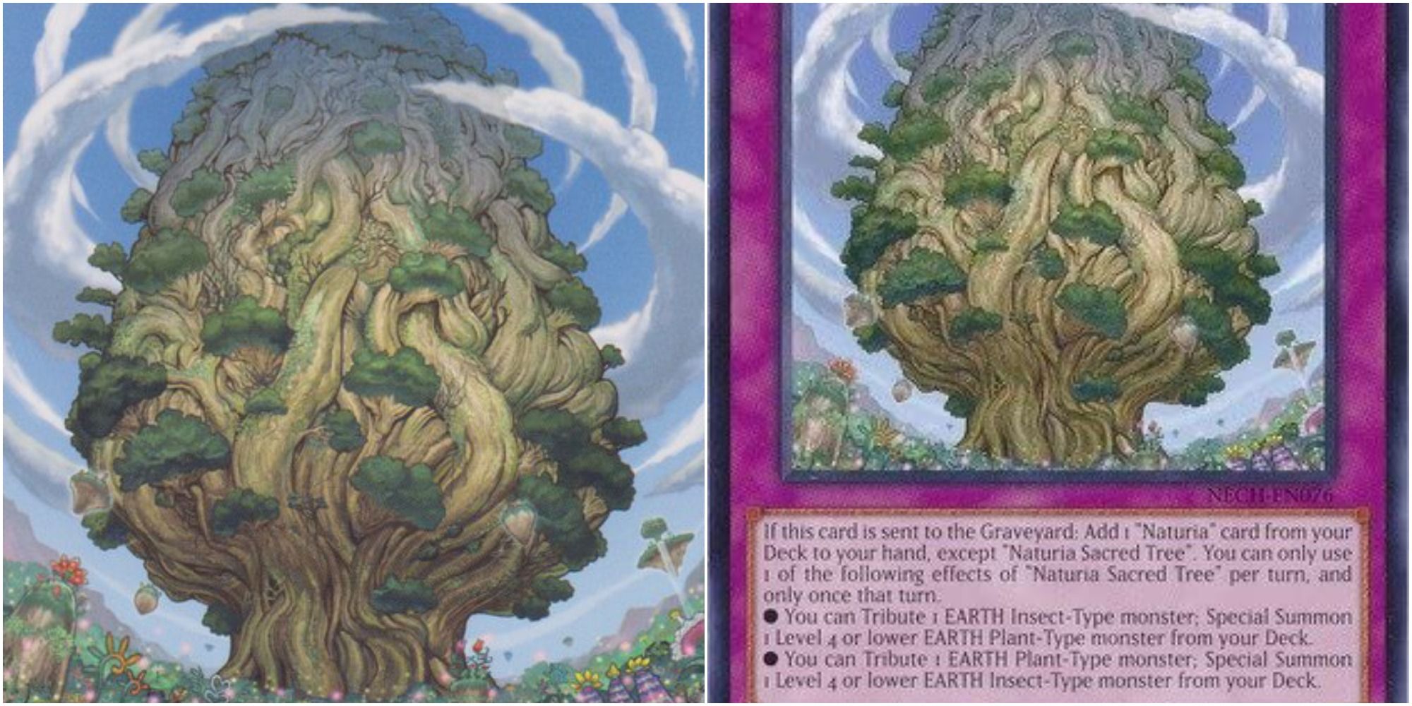 naturia sacred tree card art and text