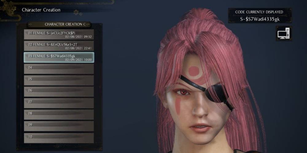 How To Save And Share Character Codes In Nioh 2