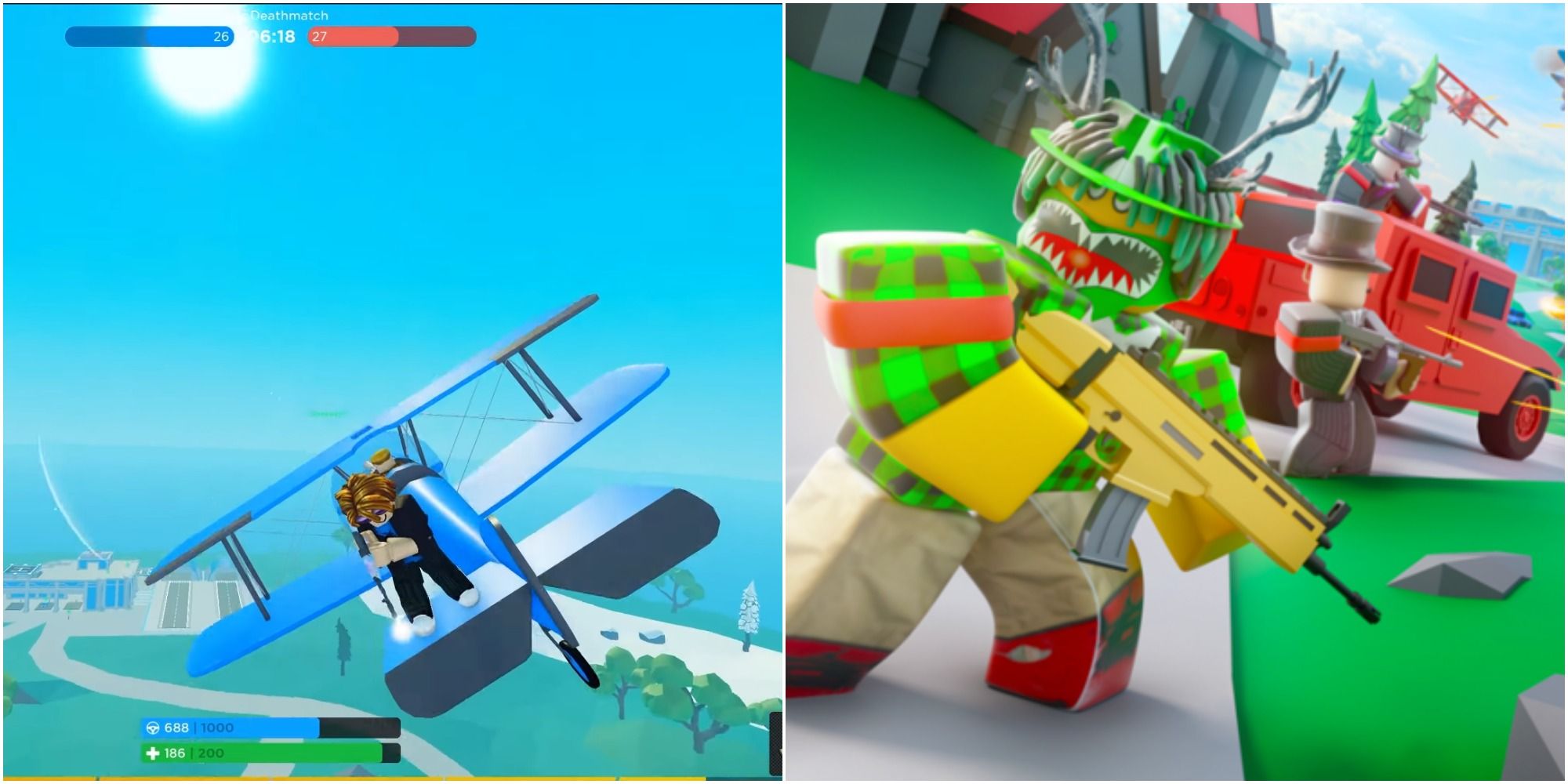 roblox base battles character with weapon and a plane