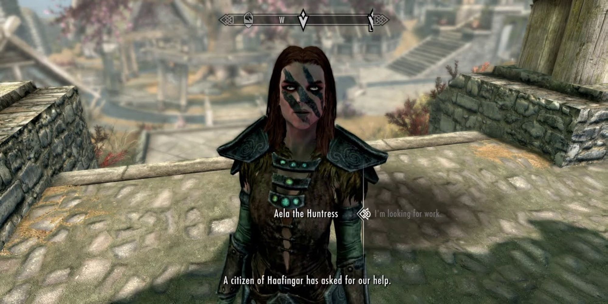 player speaking with aela