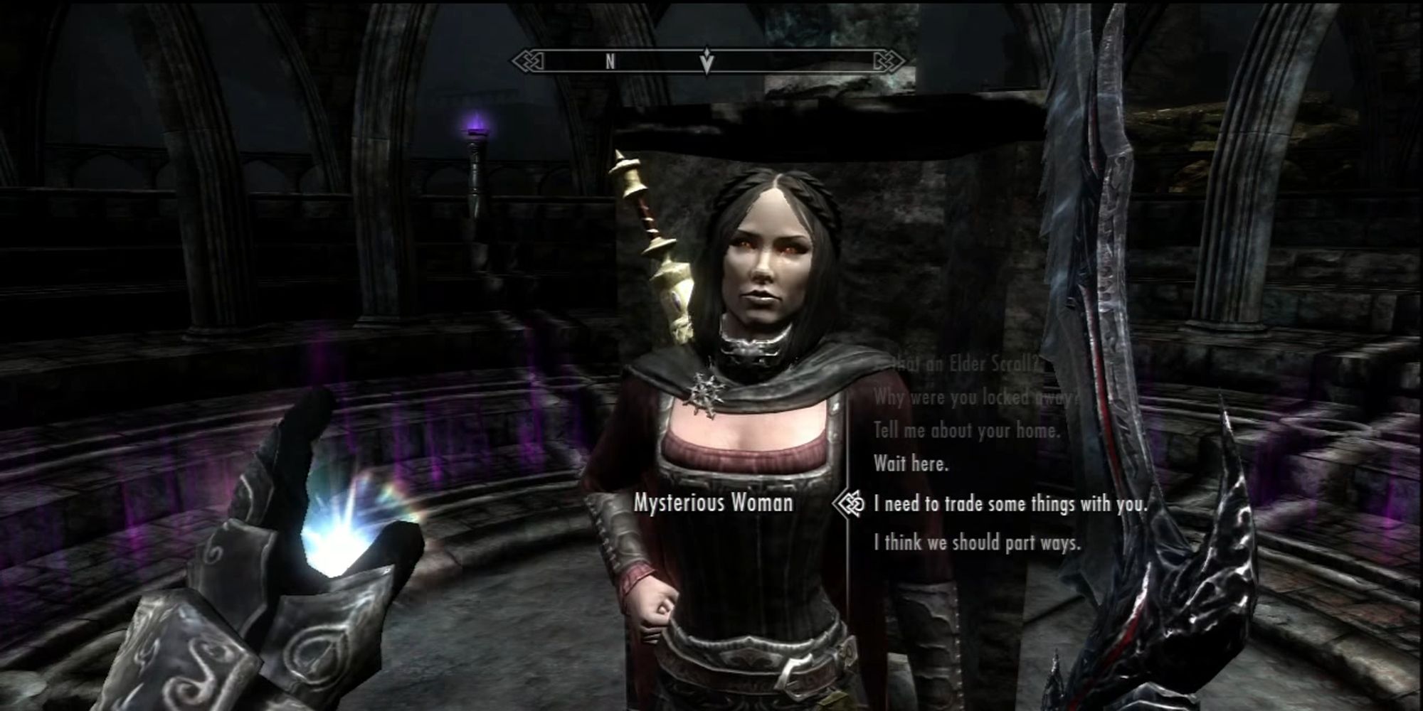 player speaking with serena in dimhollow crypt