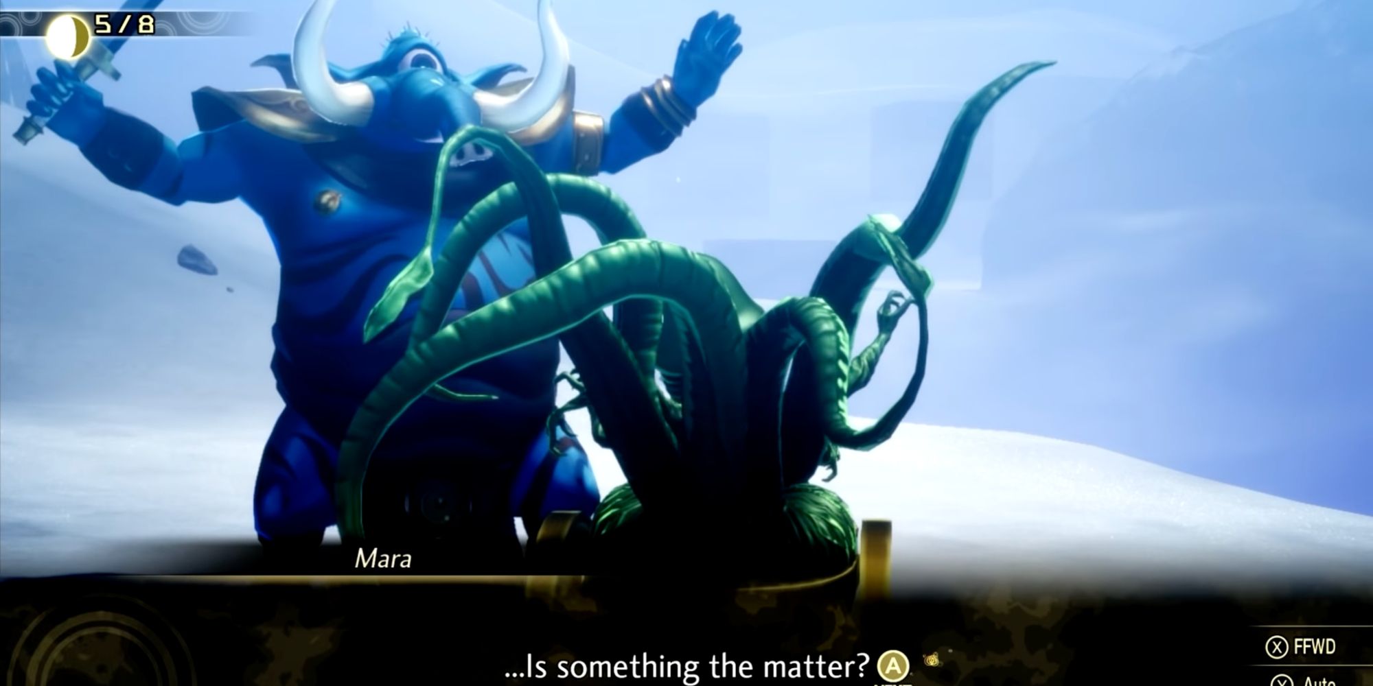 Mara asks Girimekhala if something is the matter in Shin Megami Tensei 5