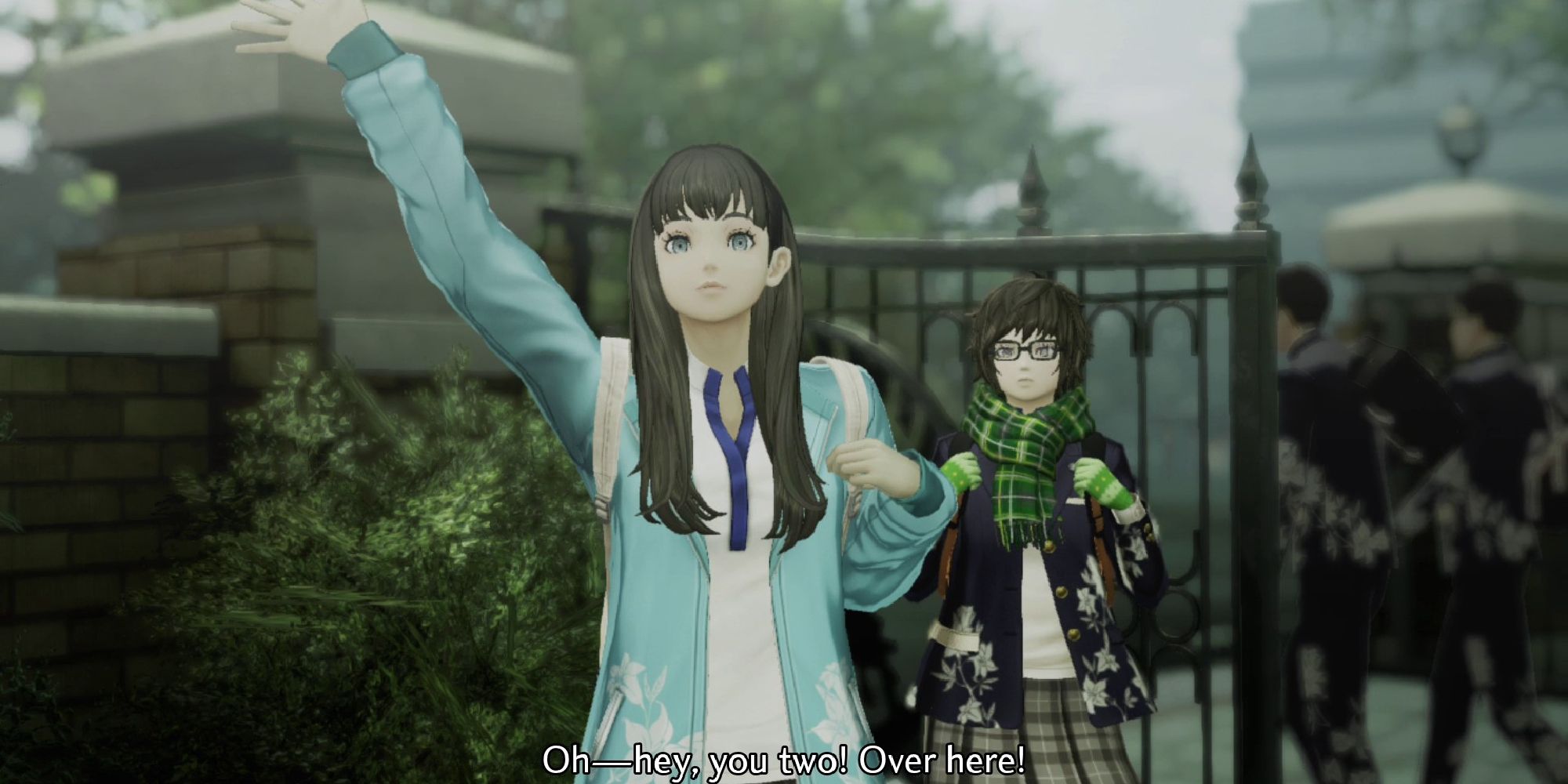 Tao Isonokami waves to the protagonist before Tokyo is destroyed in Shin Megami Tensei 5