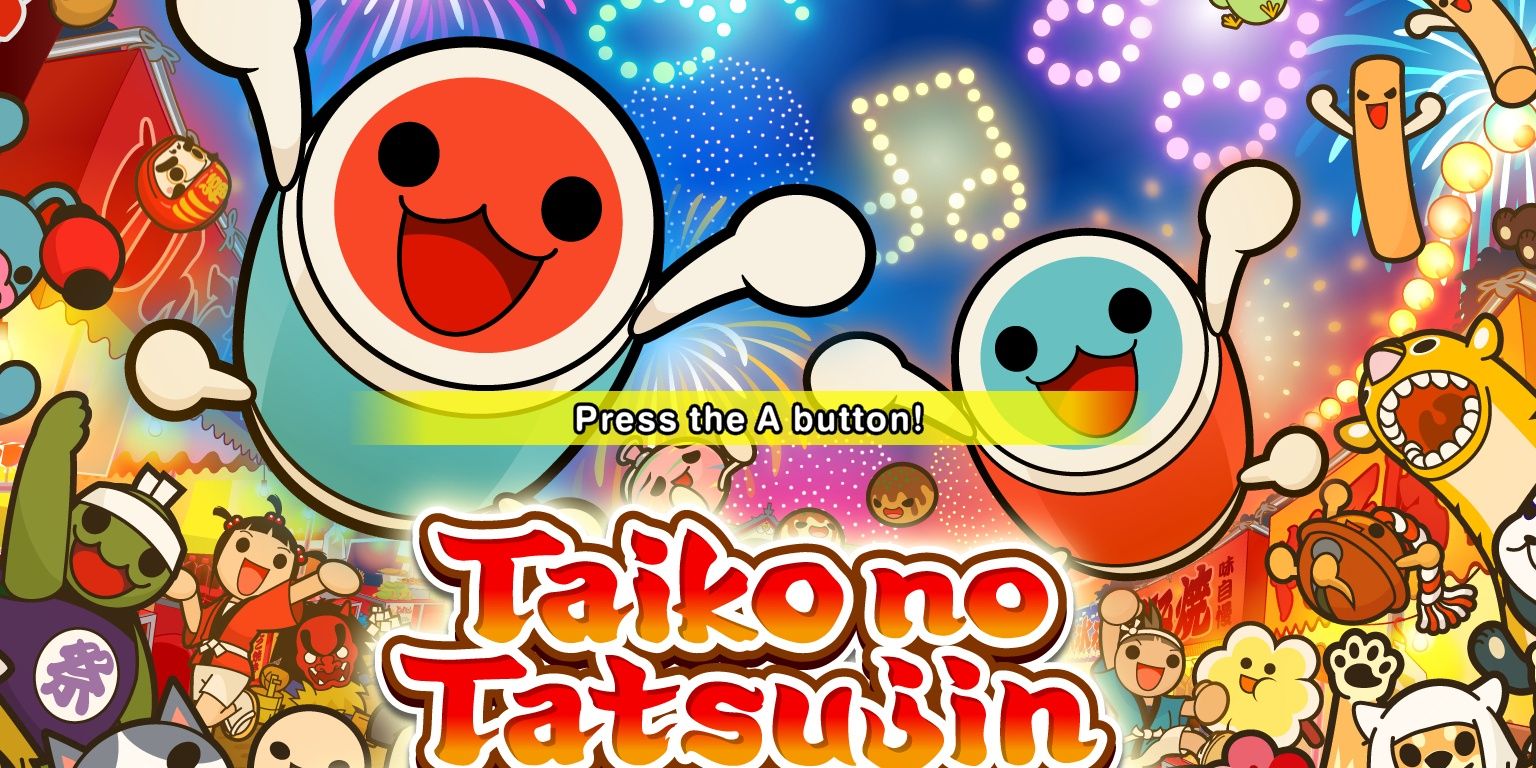 taiko no tatsujin the drum master title screen with drum buddies