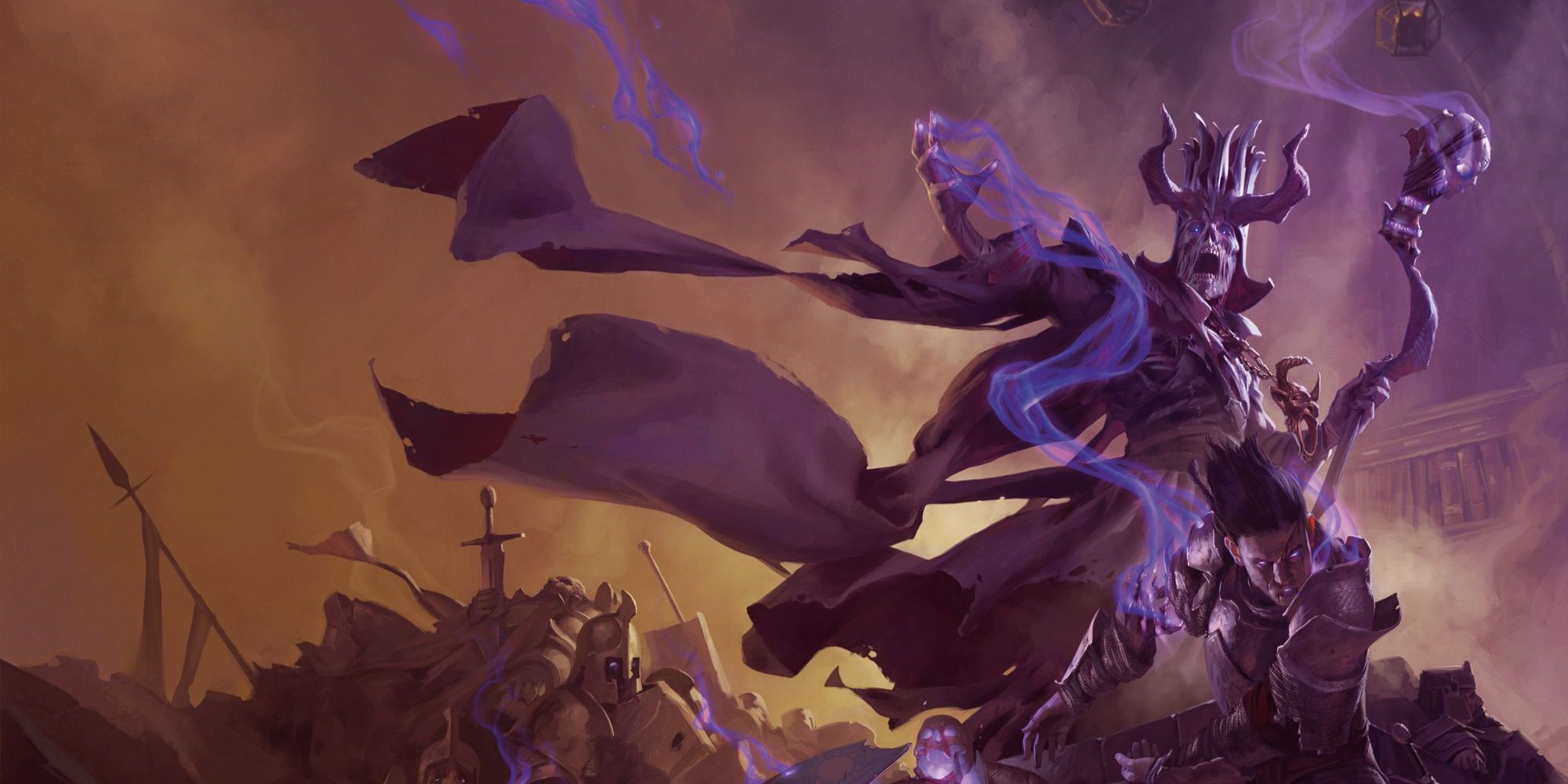 Dungeons & Dragons Lich beschwört Untote, Dungeon Master's Guide Key Art von Tyler Jacobson