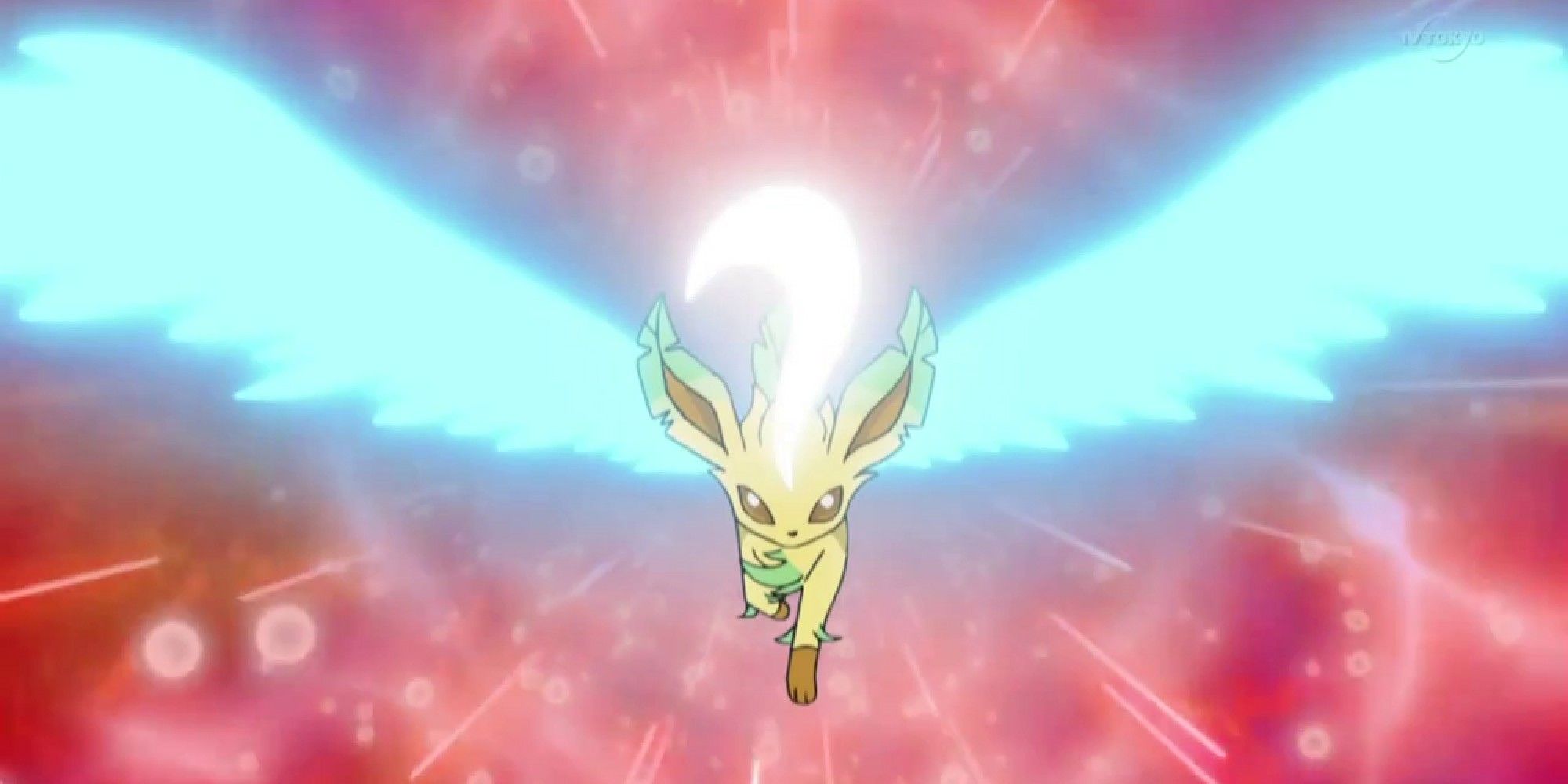 Leafeon Charges Towards Its Foe With Beauteous Wings
