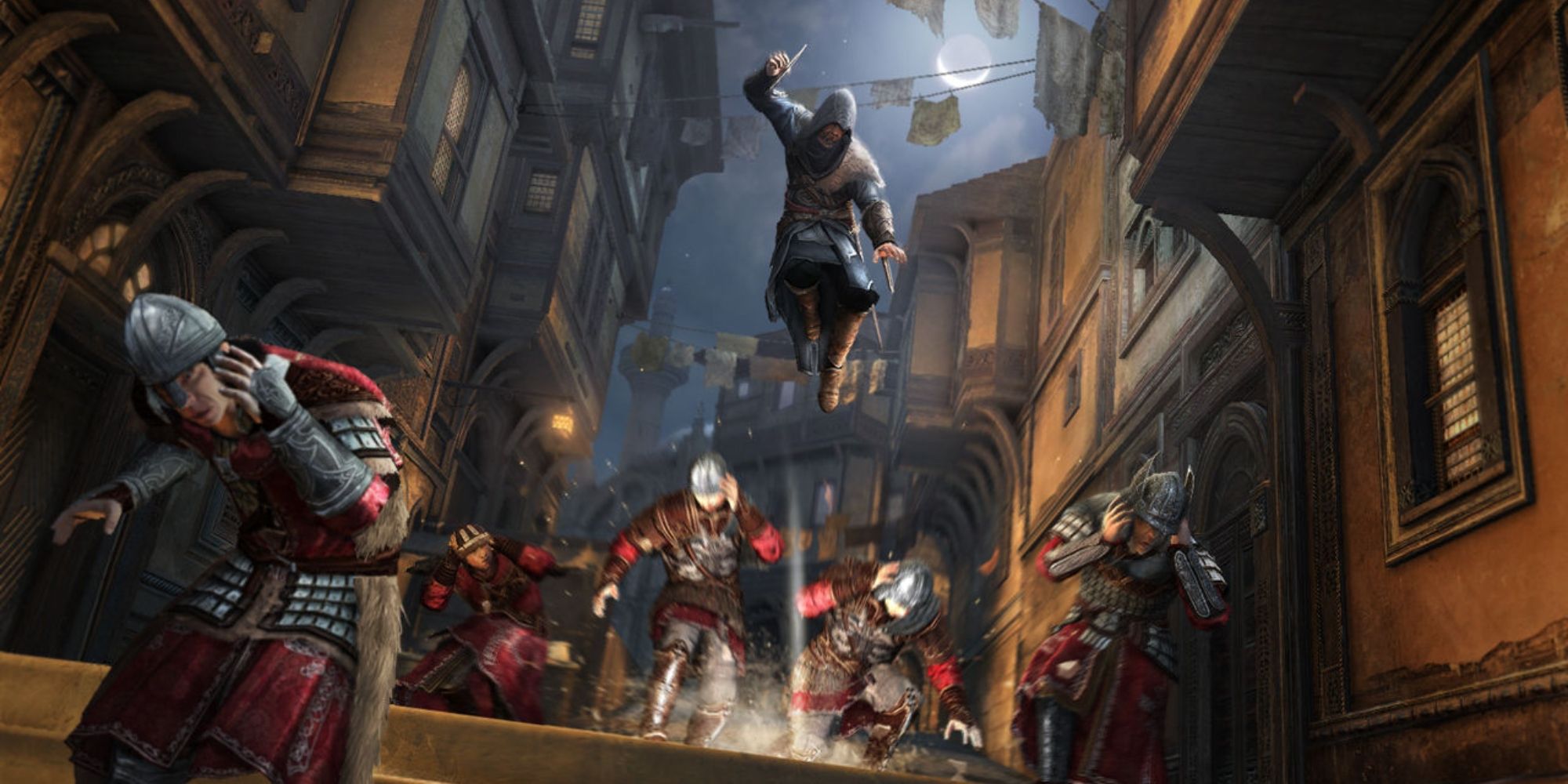 Assassin's Creed Revelations Screenshot Of Ezio Throwing Bomb