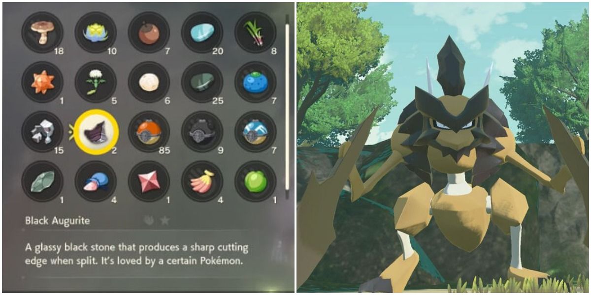 pokemon legends arceus black augurite and scyther evolution kleavor