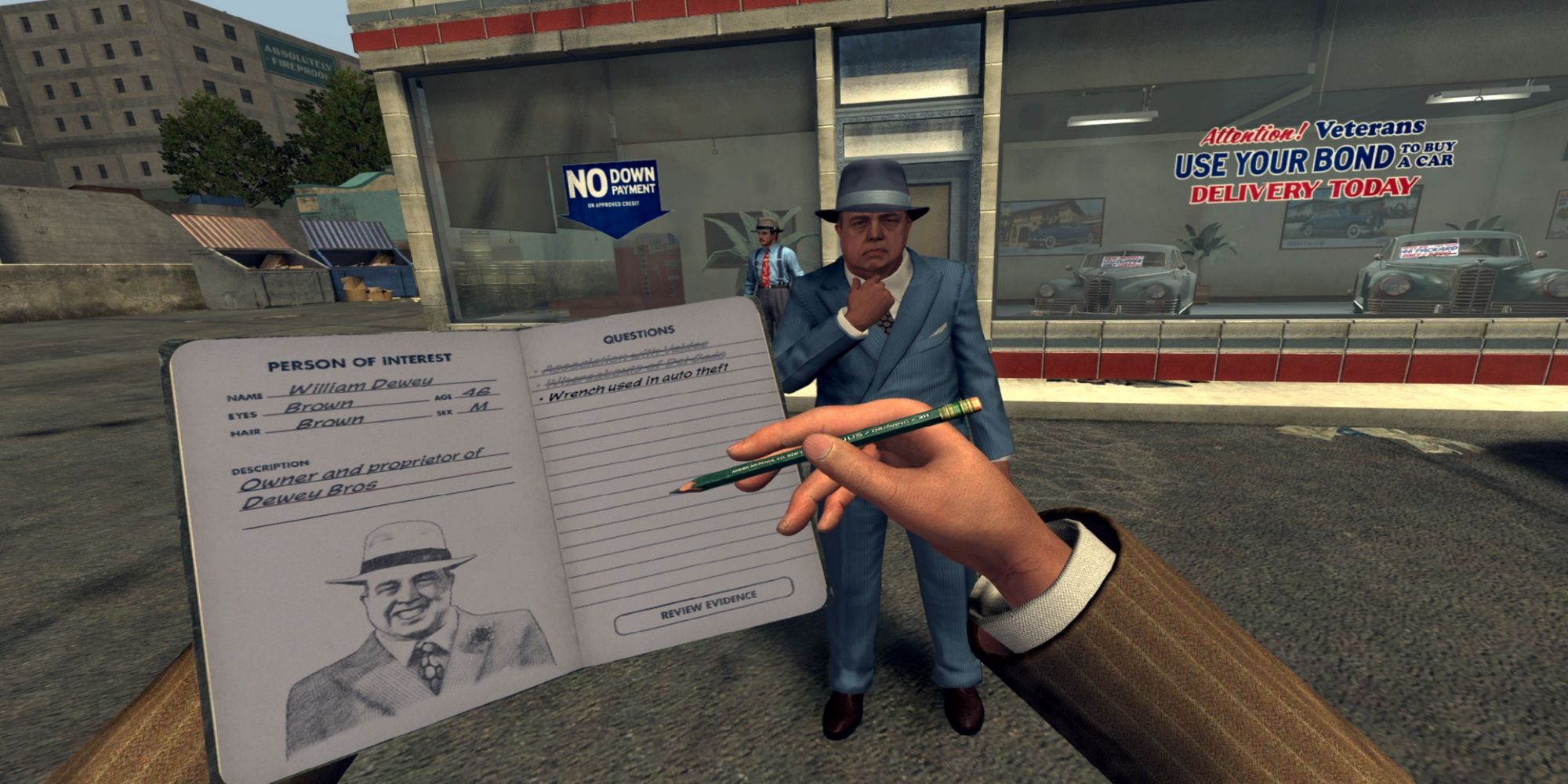 Cole Phelps and William Dewey From L.A. Noire The VR Case Files