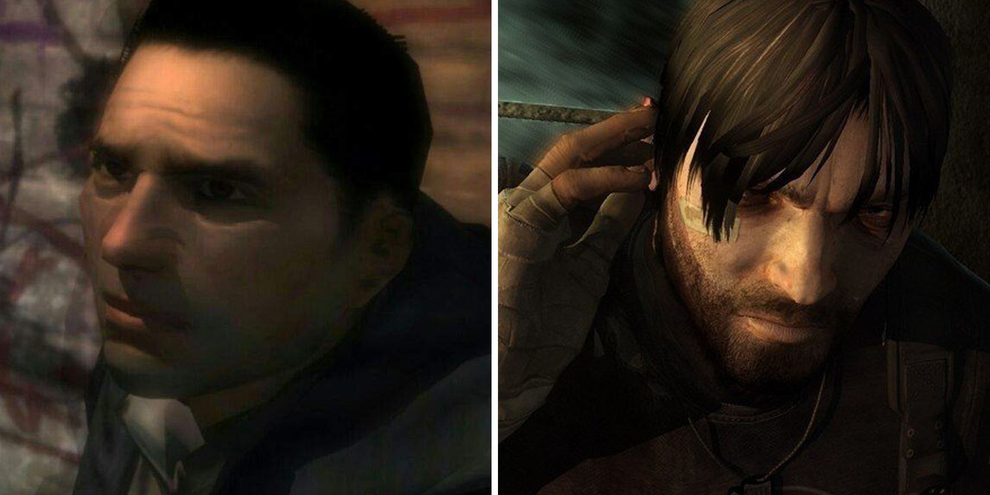 Condemned: Criminal Origins and Condemned 2: Bloodshot. Ethan Thomas split image.