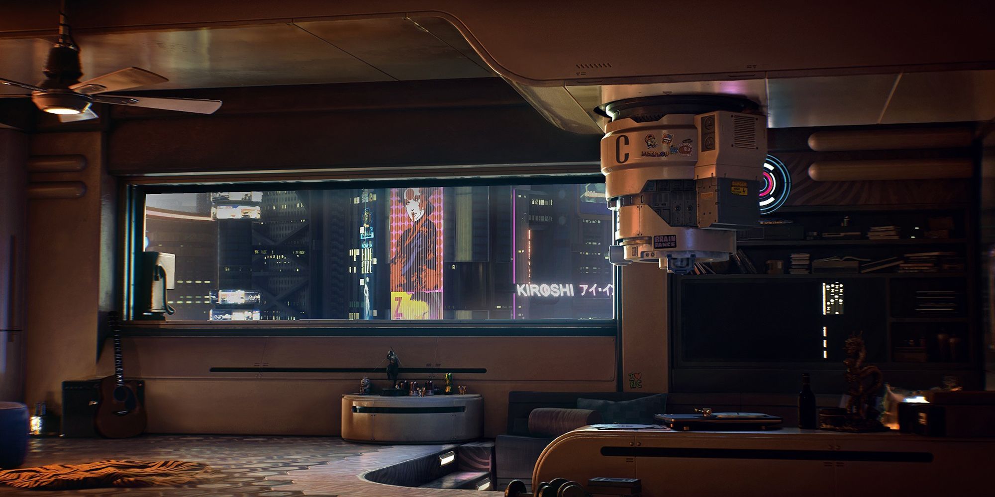 Featured image of V's apartment lounge in Cyberpunk 2077.